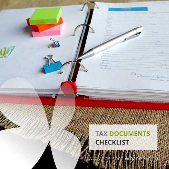 Tax Documents Checklist – Organize Your Papers