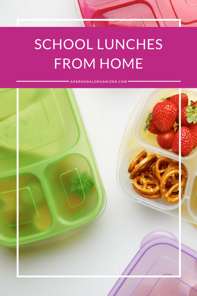 School lunches from home - A Personal Organizer