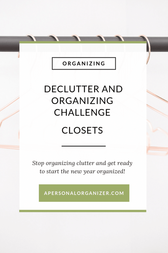 Closets Organizing Checklist - A Personal Organizer