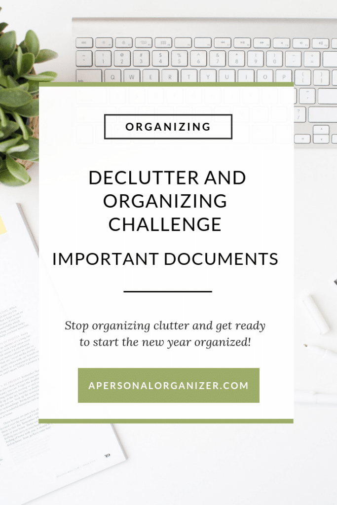 Documents Organizing Checklist - A Personal Organizer