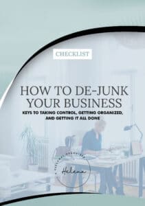 Checklist - Dejunk your business - A Personal Organizer