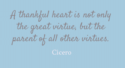 A thankful heart...