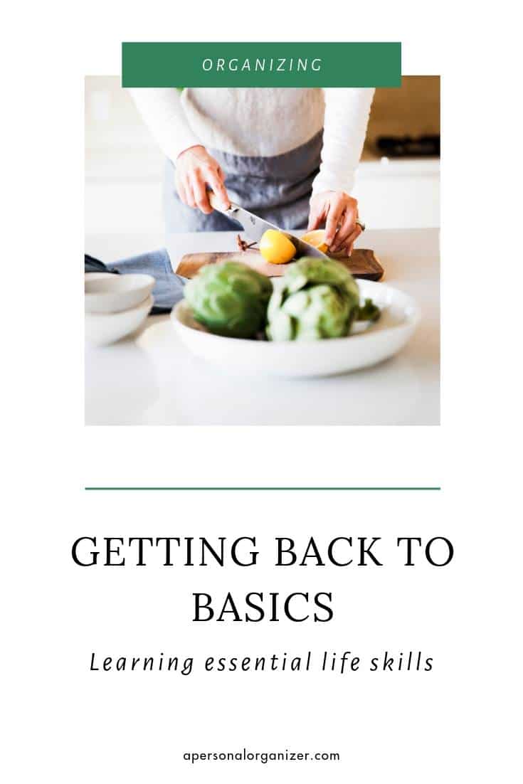 Before you can get your home and life organized, we need to get back to basics - Learning essential life skills.