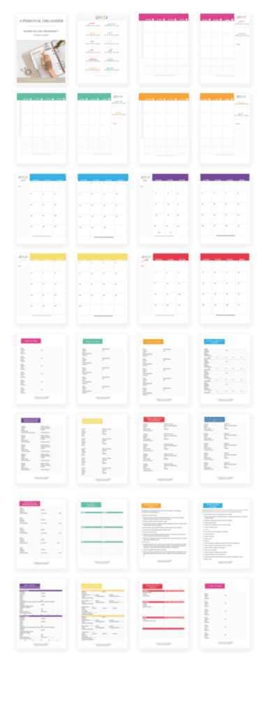 Home Management Binder Printables