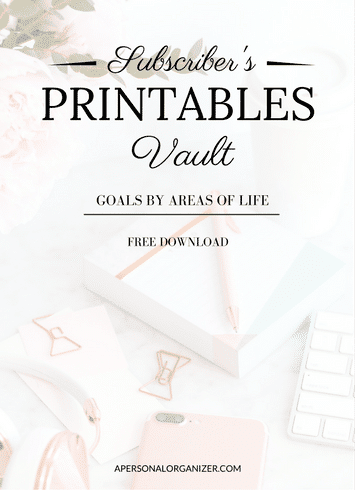 Goals By Area of Life Printable - Printables to help you stay on track with your goals!
