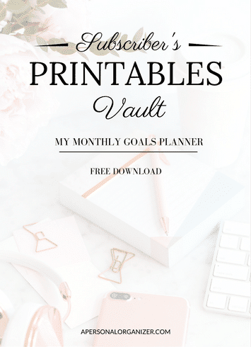Printables Goal Planner - A Personal Organizer - Free printable library - Printables to help you stay on track with your goals!