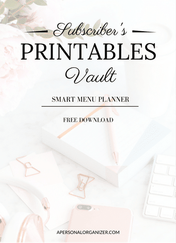 Smart Menu Planner - A Personal Organizer
