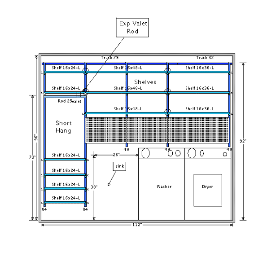 Elfa design for laundry room