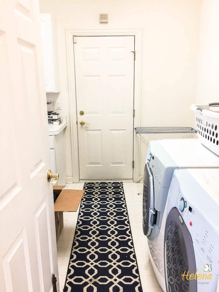 white laundry room with washer and dryer