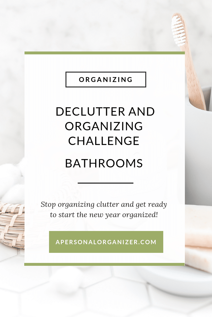 Bathroom organizing checklist