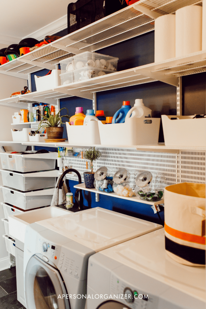 organizing the laundry room