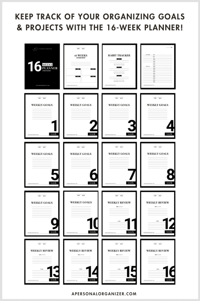 16-Week Organizing Planner & Project Tracker