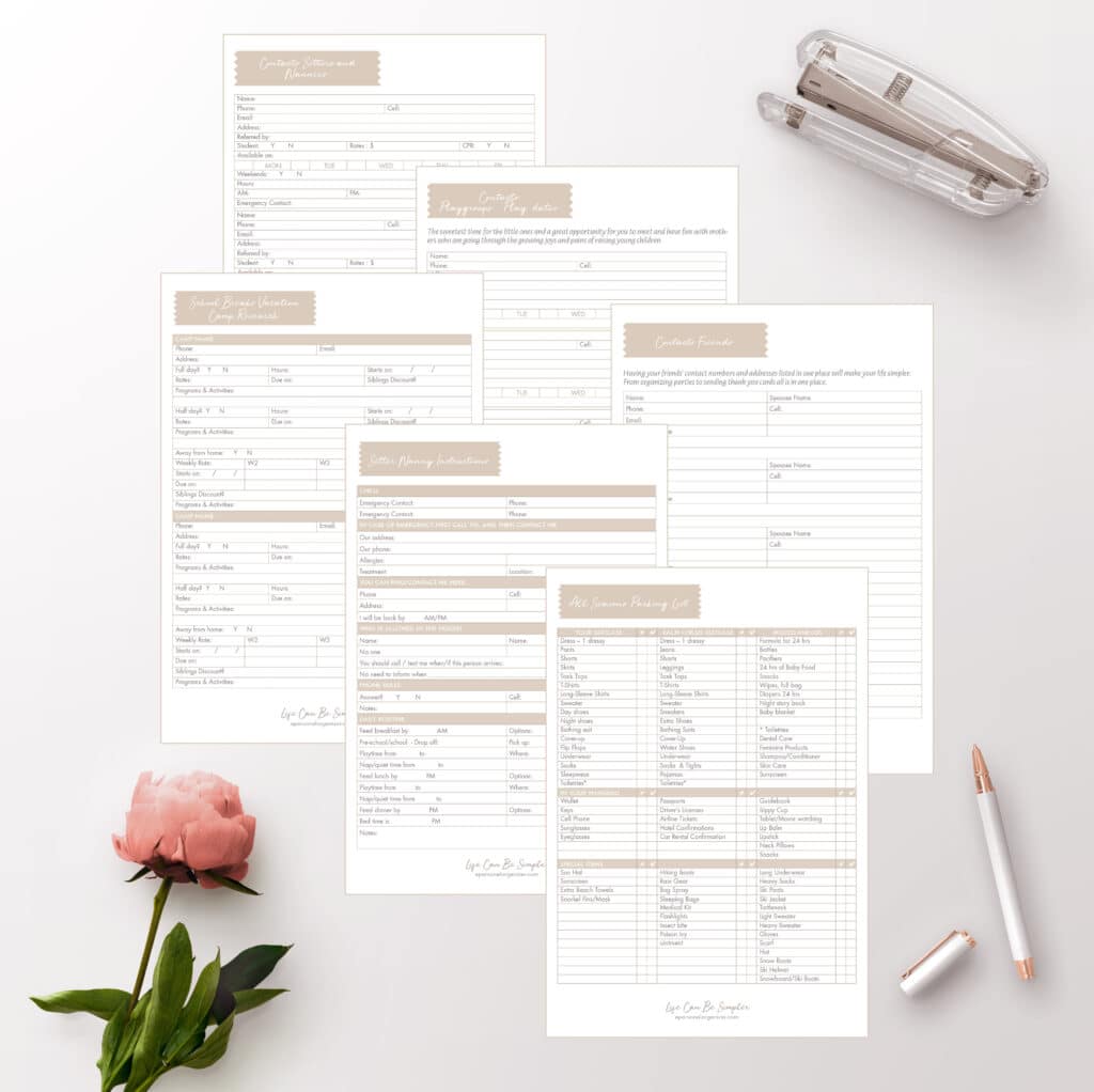 Home Binder Printables & Family Planner