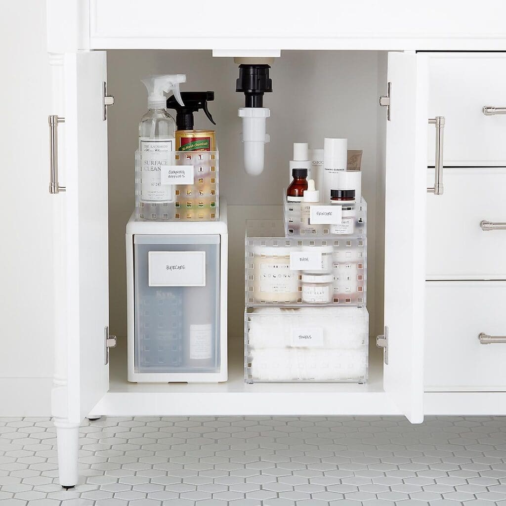 Under the sink bathroom storage kit