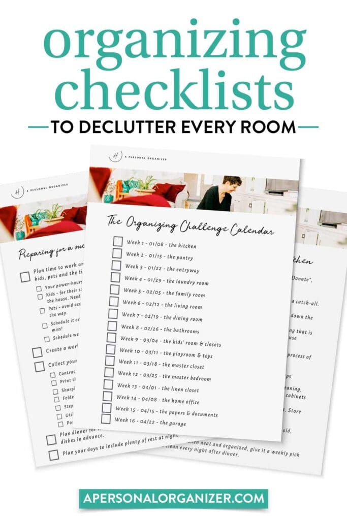 Organizing Checklists To Declutter & Organize Every Room