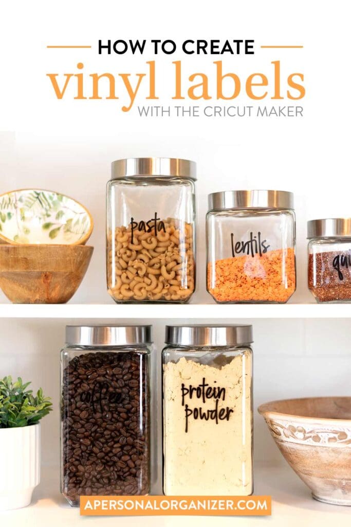 DIY SPICE JAR LABELS WITH CRICUT  Pantry Organization Labels // diy  aesthetic kitchen organization 