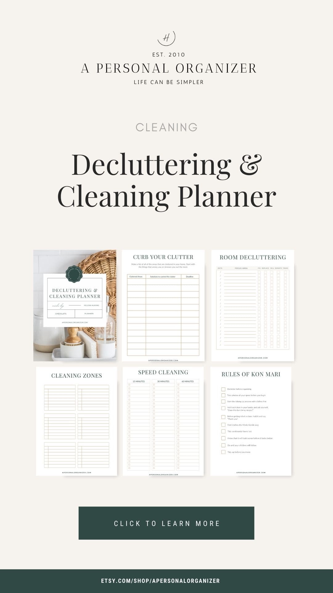 Printable Planners and Checklists to Organize Your Home and Your Life