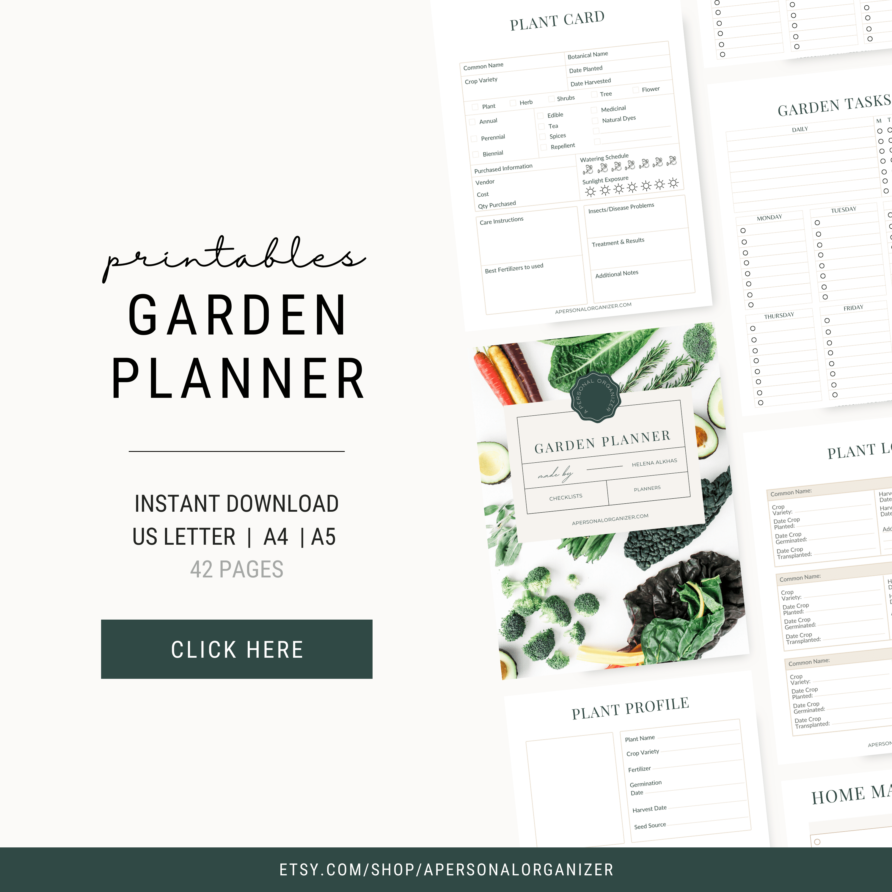 Garden Planner Printable PDF - A Personal Organizer