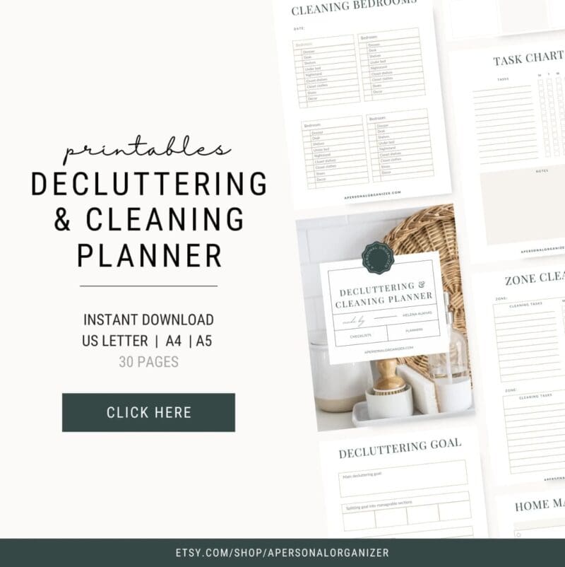 Decluttering and Cleaning Planner